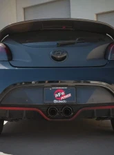 Takeda 2-1/2" 304 Stainless Axle-Back Exhaust System w/ Carbon Fiber Tips Hyundai Veloster L4 1.6L 2013-2017                                     - 49-37019-C - Image 5