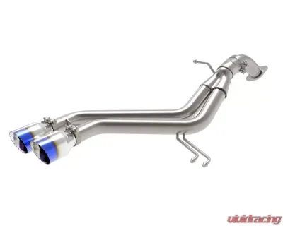 Takeda 2-1/2" 304 Stainless Axle-Back Exhaust System w/ Blue Flame Tips Hyundai Veloster L4 1.6L 2013-2017 - 49-37019-L
