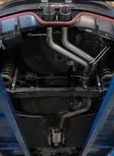Takeda 2-1/2" 304 Stainless Axle-Back Exhaust System w/ Blue Flame Tips Hyundai Veloster L4 1.6L 2013-2017                                     - 49-37019-L - Image 4