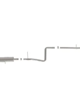 Takeda 2.25" 304 Stainless Catback Exhaust System w/ Black Tip Ford Fiesta L4 1.6L 2014-2019                                     - 49-33134-B - Image 2