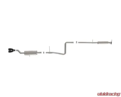 Takeda 2.25" 304 Stainless Catback Exhaust System w/ Black Tip Ford Fiesta L4 1.6L 2014-2019 - 49-33134-B