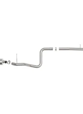 Takeda 2.5" 304 Stainless Catback Exhaust System w/ Polished Tip Ford Fiesta ST L4 1.6L (t) EcoBoost 2014-2019                                     - 49-33140-P - Image 2