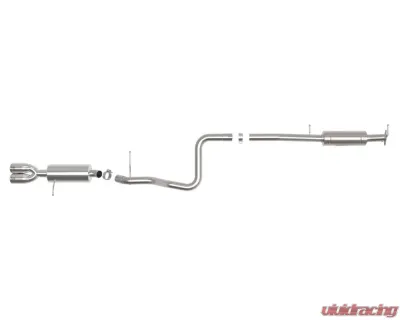 Takeda 2.5" 304 Stainless Catback Exhaust System w/ Polished Tip Ford Fiesta ST L4 1.6L (t) EcoBoost 2014-2019 - 49-33140-P
