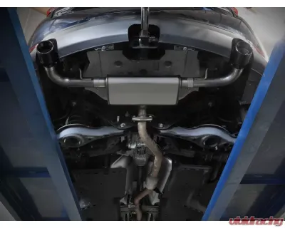 Takeda Takeda 2-1/2" 304 Stainless Steel Axleback Exhaust System with Black Tips Mazda CX-5 L4-2.5/2.5L t 2017-2024 - 49-37021-B