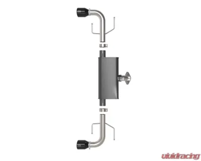 Takeda Takeda 2-1/2" 304 Stainless Steel Axleback Exhaust System with Black Tips Mazda CX-5 L4-2.5/2.5L t 2017-2024 - 49-37021-B