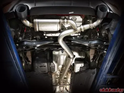 Takeda 3" 304 Stainless Axle-Back Exhaust System w/ Black Tips Hyundai Kona N L4 2.0L (t) 2022-2023 - 49-37032-B