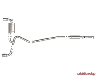 Takeda 3" 304 Stainless Catback Exhaust System w/ Polished Tips Hyundai Kona N L4 2.0L (t) 2022-2023 - 49-37033-P