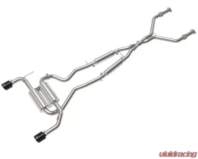 Takeda 2.5" 304 Stainless Catback Exhaust System w/ Black Tips Infiniti Q50 V6 3.7L 2014-2015 - 49-36136-B
