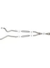 Takeda 2.5" 304 Stainless Catback Exhaust System w/ Black Tips Infiniti Q50 V6 3.7L 2014-2015                                     - 49-36136-B - Image 2