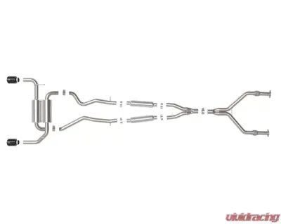 Takeda 2.5" 304 Stainless Catback Exhaust System w/ Black Tips Infiniti Q50 V6 3.7L 2014-2015 - 49-36136-B