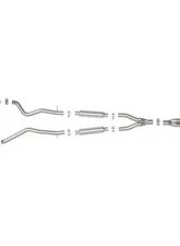 Takeda 2.5" 304 Stainless Catback Exhaust System w/ Carbon Fiber Tips Infiniti Q50 V6 3.7L 2014-2015                                     - 49-36136-C - Image 2