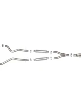 Takeda 2.5" 304 Stainless Catback Exhaust System w/ Polished Tips Infiniti Q50 V6 3.7L 2014-2015                                     - 49-36136-P - Image 2