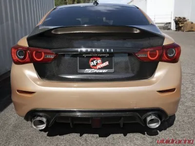 Takeda 2.5" 304 Stainless Catback Exhaust System w/ Polished Tips Infiniti Q50 V6 3.7L 2014-2015 - 49-36136-P