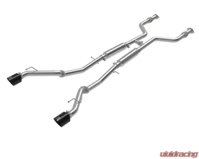 Takeda 2-1/2" 304 Stainless Steel Catback Exhaust System with Black Tips Nissan Z Gas V6-3.0L tt 2023-2024 - 49-36138-B