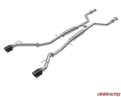 Takeda 2-1/2" 304 Stainless Steel Catback Exhaust System with Carbon Tips Nissan Z Gas V6-3.0L tt 2023-2024 - 49-36138-C