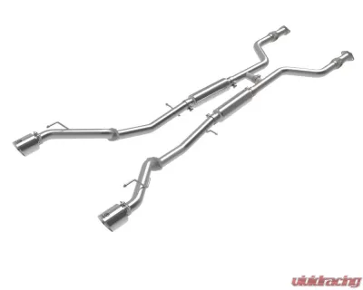 Takeda 2-1/2" 304 Stainless Steel Catback Exhaust System with Polished Tips Nissan Z Gas V6-3.0L tt 2023-2024 - 49-36138-P