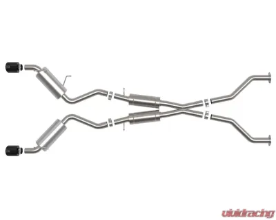 Takeda 2.5" 304 Stainless Catback Exhaust System w/ Black Tips Nissan 370Z V6 3.7L 2009-2020 - 49-36139-B