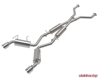 Takeda 2.5" 304 Stainless Catback Exhaust System w/ Polished Tips Nissan 370Z V6 3.7L 2009-2020 - 49-36139-P