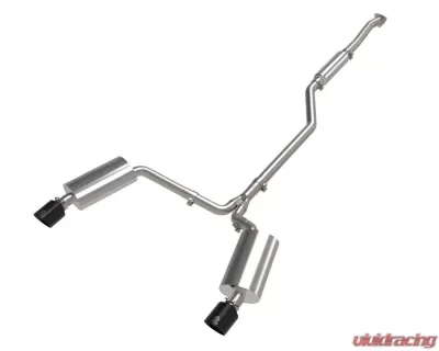 Takeda 2.5" - 2.25" 304 Stainless Catback Exhaust System w/ Black Tips Acura TSX L4 2.4L 2009-2014 - 49-36629-B