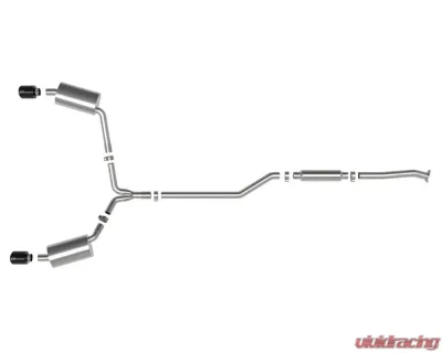 Takeda 2.5" - 2.25" 304 Stainless Catback Exhaust System w/ Black Tips Acura TSX L4 2.4L 2009-2014 - 49-36629-B