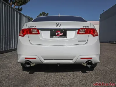 Takeda 2.5" - 2.25" 304 Stainless Catback Exhaust System w/ Black Tips Acura TSX L4 2.4L 2009-2014 - 49-36629-B