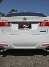 Takeda 2.5" - 2.25" 304 Stainless Catback Exhaust System w/ Carbon Fiber Tips Acura TSX L4 2.4L 2009-2014                                     - 49-36629-C - Image 4