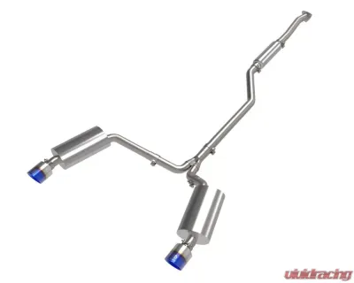 Takeda 2.5" - 2.25" 304 Stainless Catback Exhaust System w/ Blue Flame Tips Acura TSX L4 2.4L 2009-2014 - 49-36629-L