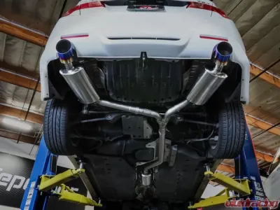 Takeda 2.5" - 2.25" 304 Stainless Catback Exhaust System w/ Blue Flame Tips Acura TSX L4 2.4L 2009-2014 - 49-36629-L