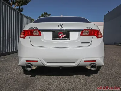 Takeda 2.5" - 2.25" 304 Stainless Catback Exhaust System w/ Blue Flame Tips Acura TSX L4 2.4L 2009-2014 - 49-36629-L