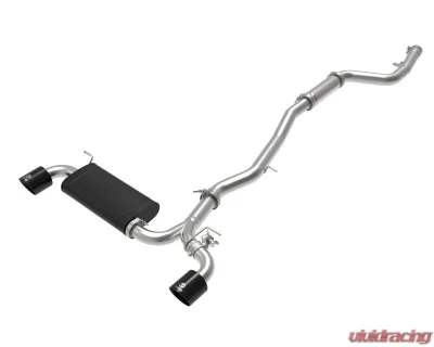 Takeda 3' to 2-1/2" 304 Stainless Steel Catback Exhaust System with Black Tips Toyota GR Supra A90 L6-3.0L t 2020-2024 - 49-36043-B