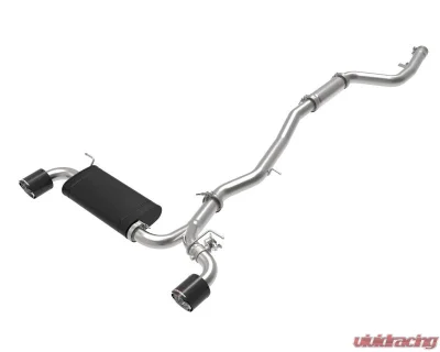 Takeda 3' to 2-1/2" 304 Stainless Steel Catback Exhaust System with Carbin Fiber Tips Toyota GR Supra A90 L6-3.0L t 2020-2024 - 49-36043-C