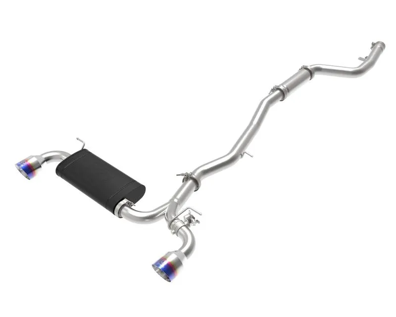 Takeda 3' to 2-1/2" 304 Stainless Steel Catback Exhaust System with Blue Flame Tips Toyota GR Supra A90 L6-3.0L t 2020-2024 - 49-36043-L