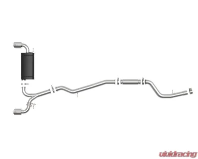 Takeda 3' to 2-1/2" 304 Stainless Steel Catback Exhaust System with Polished Tips Toyota GR Supra A90 L6-3.0L t 2020-2024 - 49-36043-P