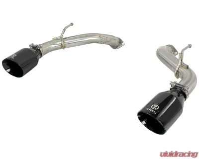 Takeda 2-1/2" 304 Stainless Steel Axleback Exhaust System with Black Tips Infiniti Q50 V6-3.0L tt 2016-2024 - 49-36130NM-B