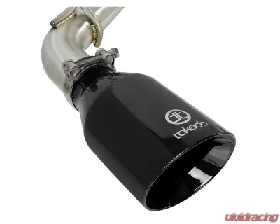 Takeda 2-1/2" 304 Stainless Steel Axleback Exhaust System with Black Tips Infiniti Q50 V6-3.0L tt 2016-2024 - 49-36130NM-B