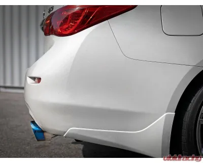 Takeda 2-1/2" 304 Stainless Steel Axleback Exhaust System with Blue Flame Tips Infiniti Q50 V6-3.0L tt 2016-2024 - 49-36130NM-L