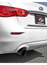 Takeda 2-1/2" 304 Stainless Steel Catback Exhaust System with Black Tips Infiniti Q50 Gas V6-3.0L tt 2016-2024                                     - 49-36132NM-B - Image 6