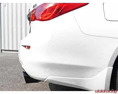 Takeda 2-1/2" 304 Stainless Steel Catback Exhaust System with Black Tips Infiniti Q50 Gas V6-3.0L tt 2016-2024 - 49-36132NM-B