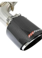 Takeda 2-1/2" 304 Stainless Steel Catback Exhaust System with Carbon Fiber Tips Infiniti Q50 Gas V6-3.0L tt 2016-2024                                     - 49-36132NM-C - Image 2