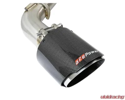 Takeda 2-1/2" 304 Stainless Steel Catback Exhaust System with Carbon Fiber Tips Infiniti Q50 Gas V6-3.0L tt 2016-2024 - 49-36132NM-C