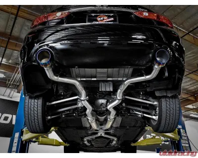 Takeda 2-1/2" 304 Stainless Steel Catback Exhaust System with Blue Flame Tips Infiniti Q50 Gas V6-3.0L tt 2016-2024 - 49-36132NM-L