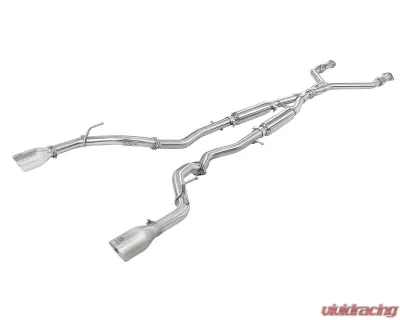 Takeda 2-1/2" 304 Stainless Steel Catback Exhaust System with Polished Tips Infiniti Q50 Gas V6-3.0L tt 2016-2024 - 49-36132NM-P