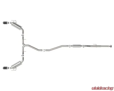 Takeda 2-1/2" to 2-1/4" 304 Stainless Steel Catback Exhaust System wit Carbon Fiber Tips Honda Civic Sedan 22-24 L4-1.5L t 2022-2024 - 49-36628-C