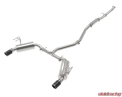 Takeda 2-1/2" to 2-1/4" 304 Stainless Steel Catback Exhaust System wit Carbon Fiber Tips Honda Civic Sedan 22-24 L4-1.5L t 2022-2024 - 49-36628-C
