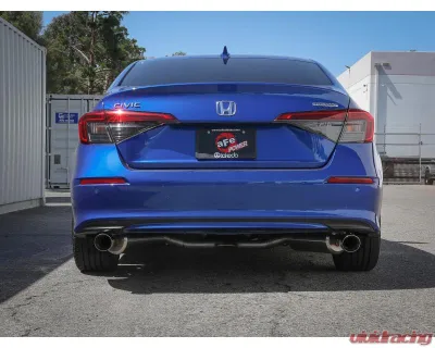 Takeda 2-1/2" to 2-1/4" 304 Stainless Steel Catback Exhaust System wit Polished Tips Honda Civic Sedan 22-24 L4-1.5L t 2022-2024 - 49-36628-P