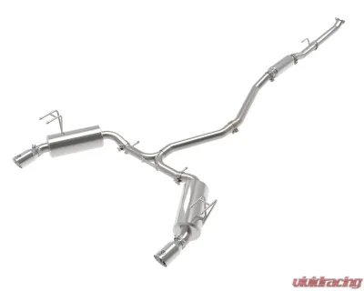 Takeda 2-1/2" to 2-1/4" 304 Stainless Steel Catback Exhaust System wit Polished Tips Honda Civic Sedan 22-24 L4-1.5L t 2022-2024 - 49-36628-P
