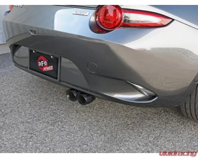 Takeda 2-1/2" to 2-1/4" 304 Stainless Steel Catback Exhaust with Black Tips Mazda MX-5 Miata ND L4-2.0L 2016-2024 - 49-37005-B