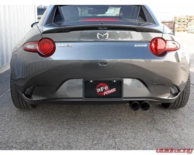Takeda 2-1/2" to 2-1/4" 304 Stainless Steel Catback Exhaust with Black Tips Mazda MX-5 Miata ND L4-2.0L 2016-2024 - 49-37005-B