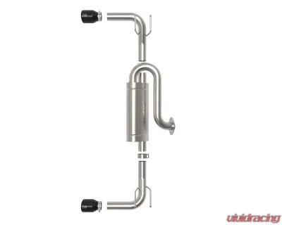 Takeda 2-1/2" 304 Stainless Steel Axleback Exhaust System with Black Tips Mazda 3 Hatchback L4-2.5L | 2.5L t 2019-2024 - 49-37023-B