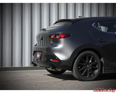 Takeda 2-1/2" 304 Stainless Steel Axleback Exhaust System with Black Tips Mazda 3 Hatchback L4-2.5L | 2.5L t 2019-2024 - 49-37023-B